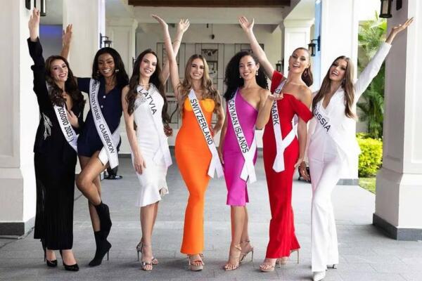 Siete candidatas del Miss Universo en El Salvador (Foto fuente externa).