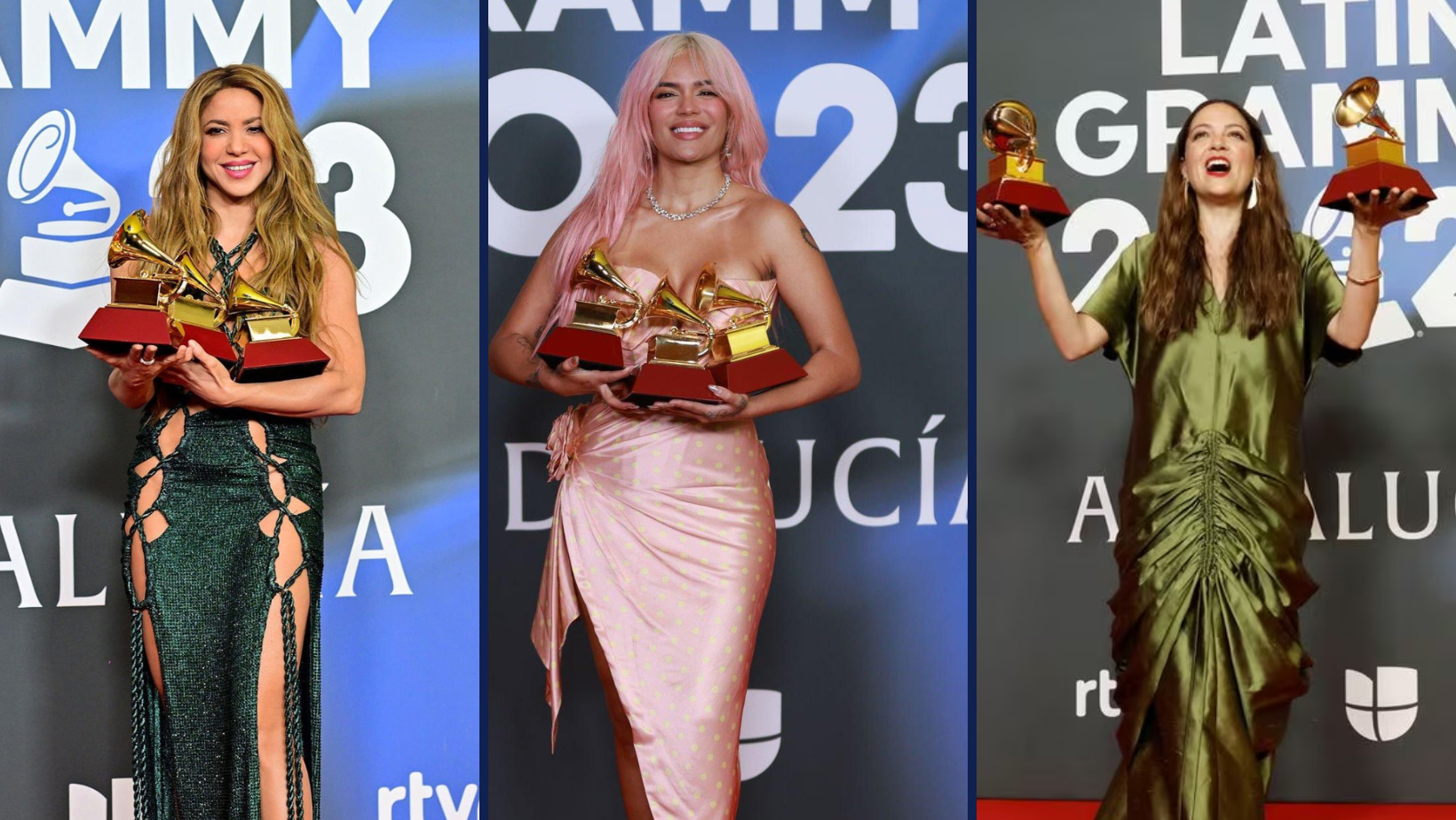 Shakira, Karol G y Natalia Lafourcade arrasaron en los Latin Grammy 2023