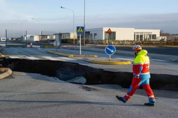 Daños causados por la actividad sismovolcánica en la ciudad de Grindavík. / Fuente externa.