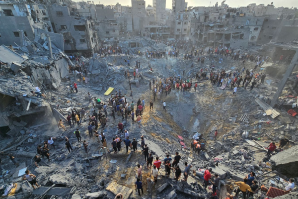 Edificios destruidos en el campo de refugiados de Yabalia en la franja de Gaza. / Fuente externa.