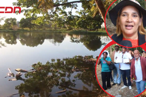 Comunitarios exigen detener la depredación de la Laguna La Redonda en San Luis. (Foto: Fuente Externa)