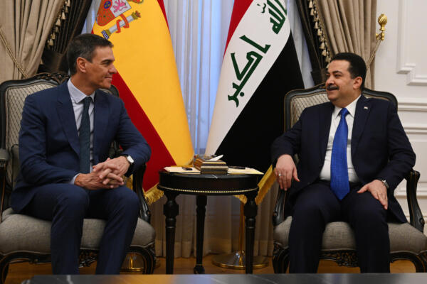 El presidente de España en reunión con el Primer Ministro de Irak. Fuente: externa.