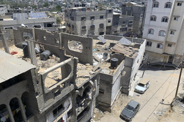 Efectos del bombardeo israelí en una localidad del norte de Gaza. Foto: fuente externa.