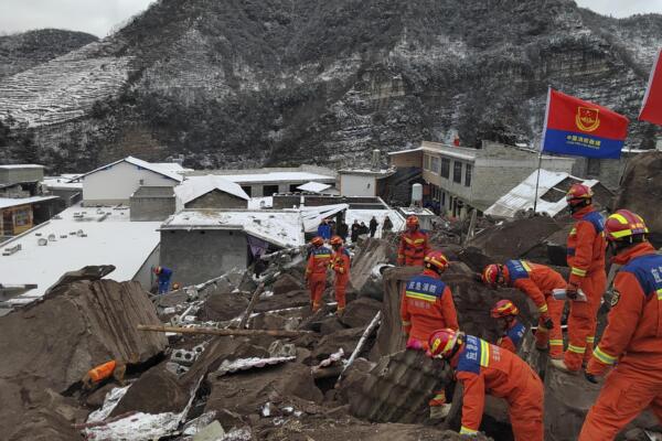 Zona del deslizamiento de tierra en China. Foto: fuente externa.
