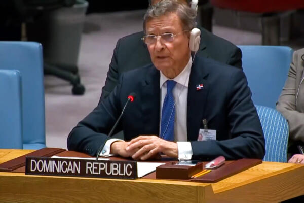 El canciller Roberto Álvarez ante el Consejo de Seguridad de la ONU. Foto: Fuente externa