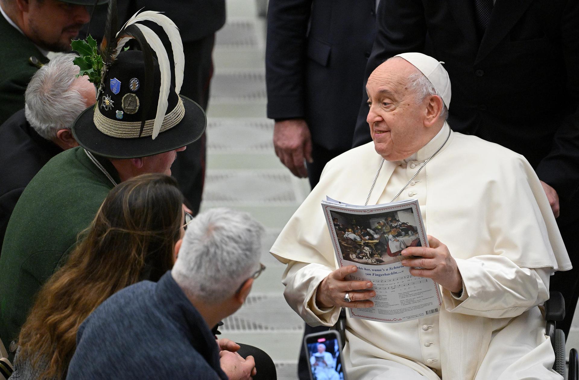 El papa Francisco durante la audiencia general del día 3 de enero de 2023. Foto: fuente externa.