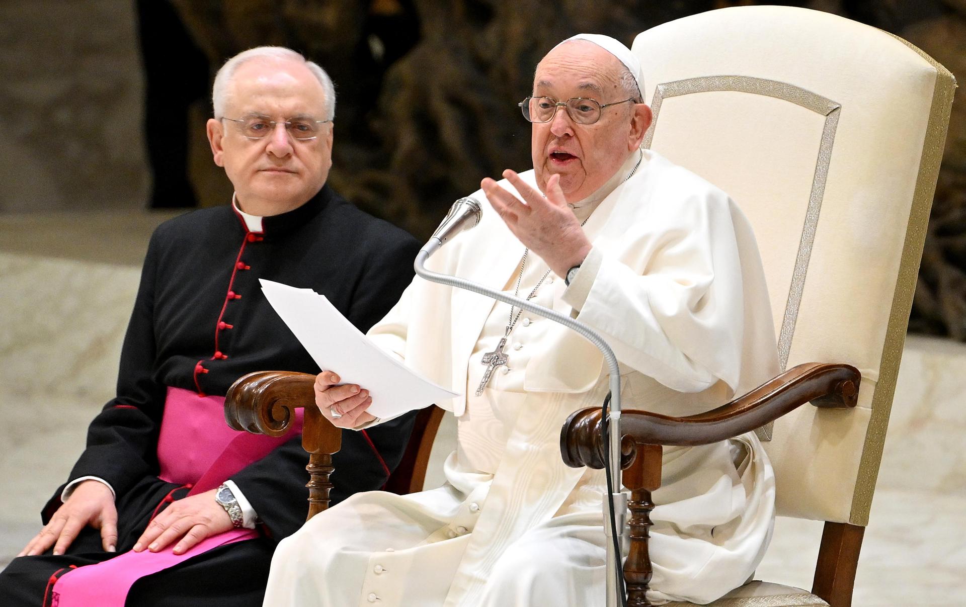 El papa Francisco durante la audiencia general de este miércoles. Foto: fuente externa.