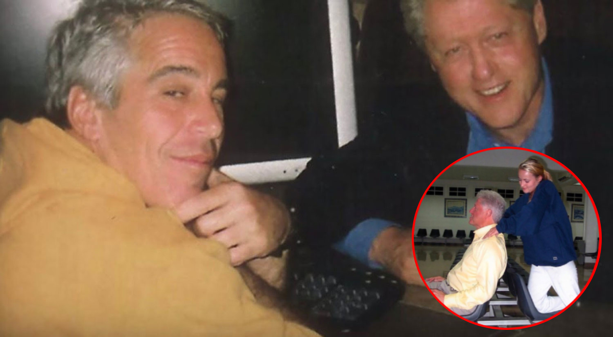 Fotos de Clinton dándose masajes en casa de Epstein son montaje