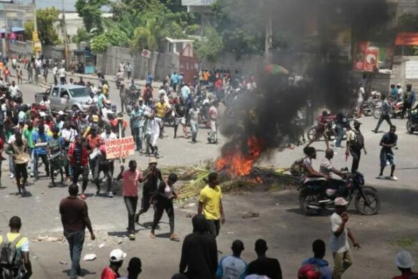 Imágenes de la huelga de tres días en Haití. Foto: fuente externa.
