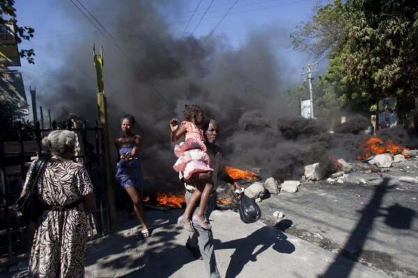 Imágenes de una huelga en Haití. Foto: fuente externa.