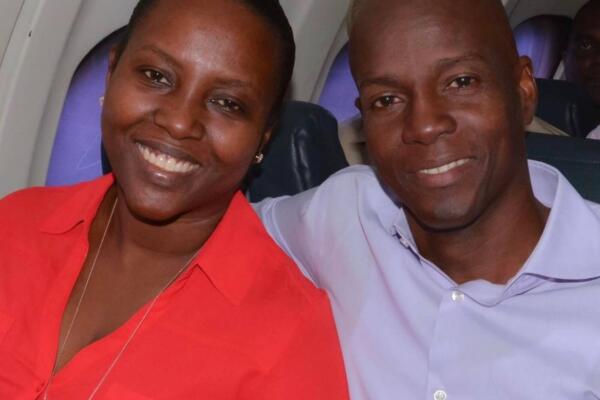 Martine Moïse junto a su esposo, el asesinado presidente de Haití Jovenel Moïse (Foto: fuente externa)
