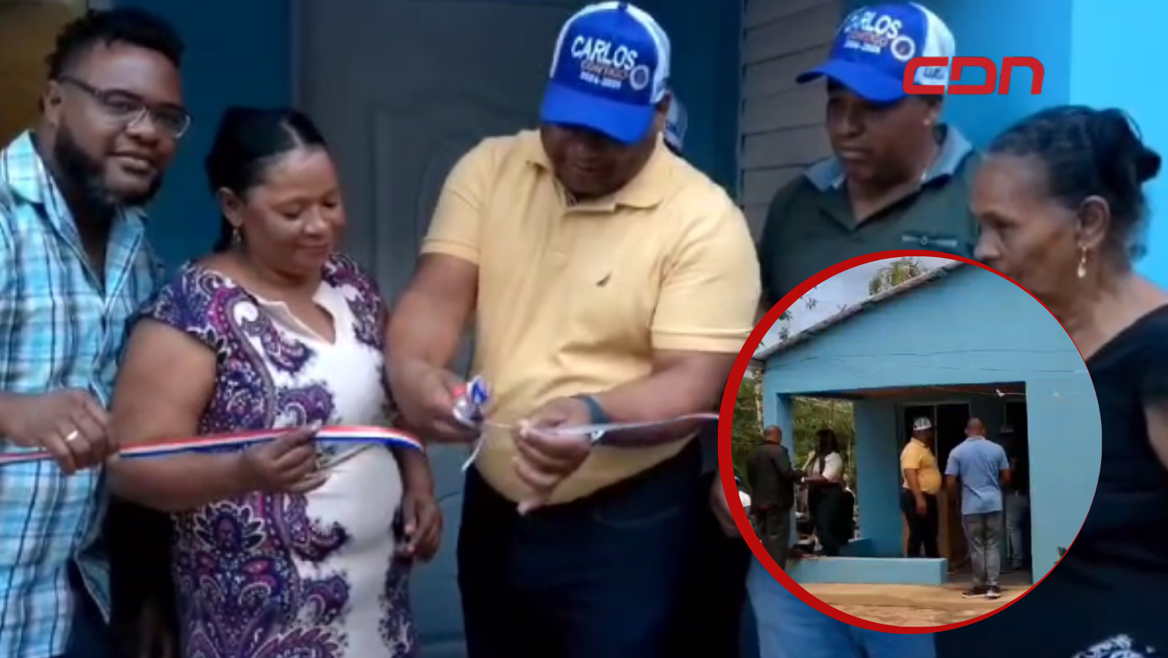 Alcalde corta la cinta en casa que le entregó a Alejandrina Perdomo en La Cuaba