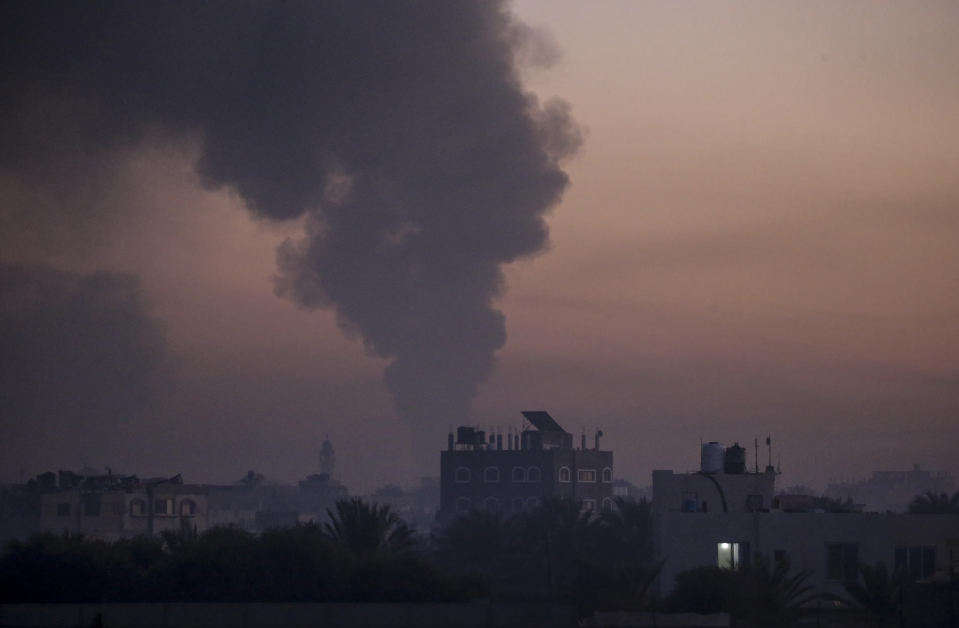 Un bombardeo israelí en Gaza. Foto: fuente externa.
