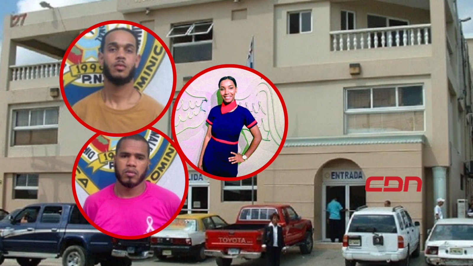 Acusados de asesinar a Paula Santana llegan a Fiscalía de Santo Domingo Este