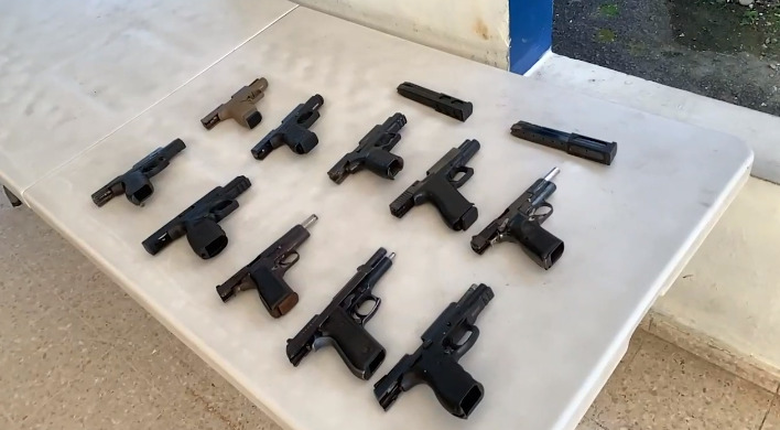 Armas de fuego ilegales incautadas por la PN