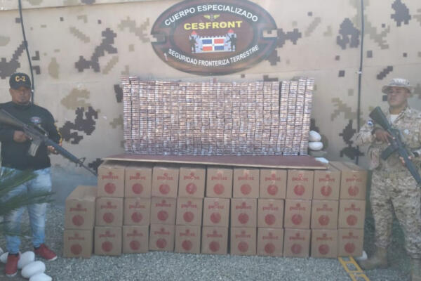 CESFronT detiene haitiano trató de introducir al país 252,200 unidades de cigarrillos irregular