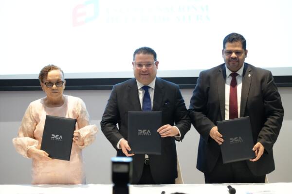 ENJ, MP y DGA firmaron un acuerdo institucional. (Foto: Fuente interna) 
