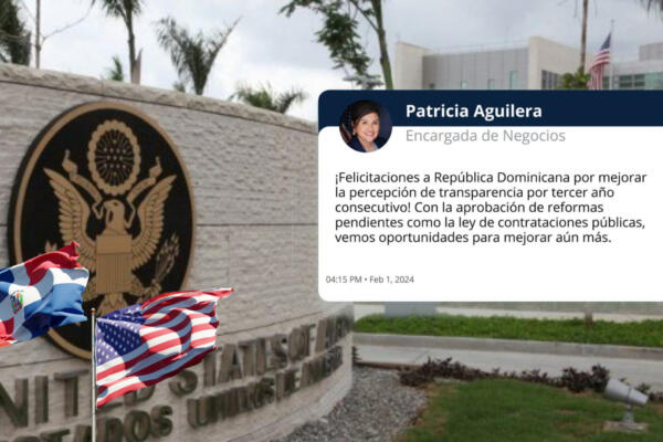 Collage mensaje de la Embaja de Estados Unidos en RD. (Foto: CDN Digital)