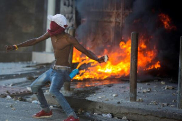 Violentas manifestaciones en Haití. Foto: Fuente externa