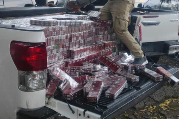 Miembros del Ejército detuvieron una camioneta que transportaba 350 mil cigarrillos de manera ilegal en Valverde