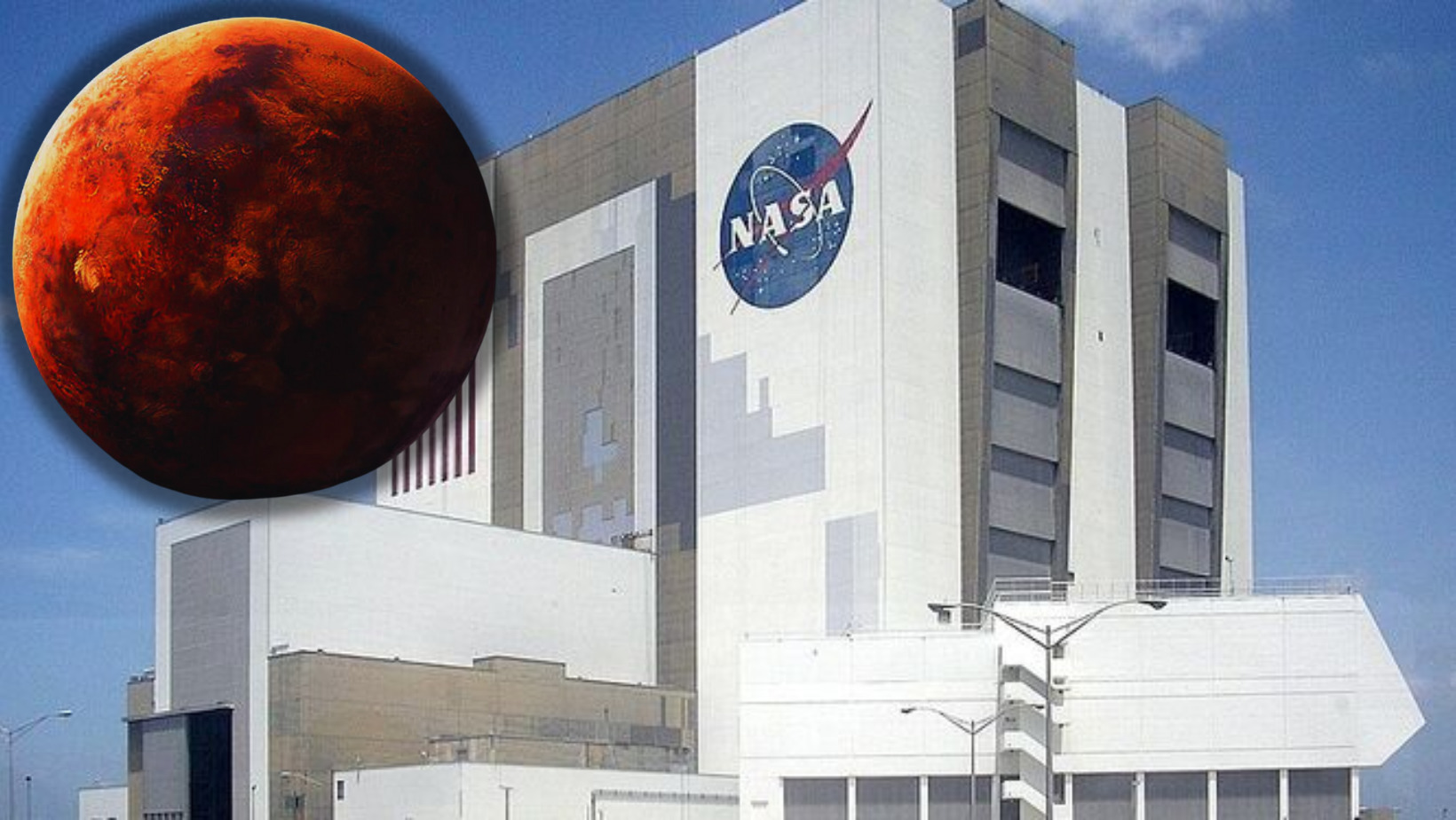 Fachada de la NASA y el planeta Marte. Foto: CDN Digital
