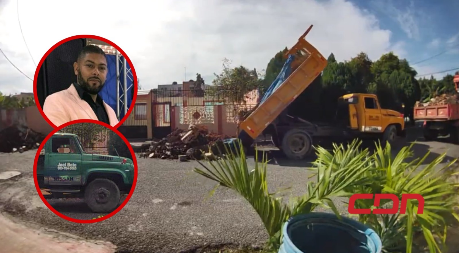 Periodista denuncia empresa lanza tres camiones de escombros frete a su casa