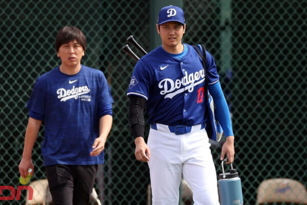 El beisbolista japonés, Shohei Ohtani y su extraductor Ippei Mizuhara. Foto: CDN Digital
