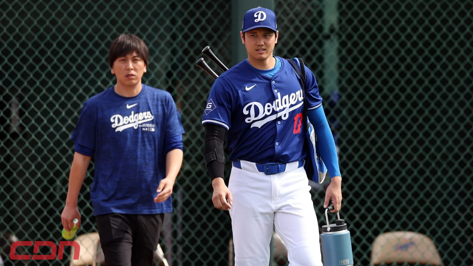 El beisbolista japonés, Shohei Ohtani y su extraductor Ippei Mizuhara. Foto: CDN Digital