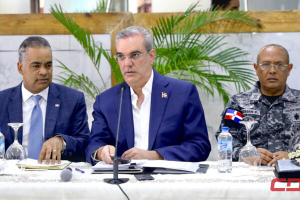 El presidente de la República, Luis Abinader durante el encuentro del seguimiento al Plan de la Seguridad Ciudadana. Foto: CDN Digital