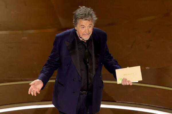 Categoría Mejor Película fue presentada por Al Pacino. Foto: Fuente Externa 