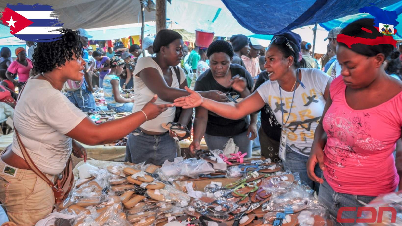Cubanos visitan a Haití para abastecerse con sus productos mientras otros residen allí. Foto: CDN Digital