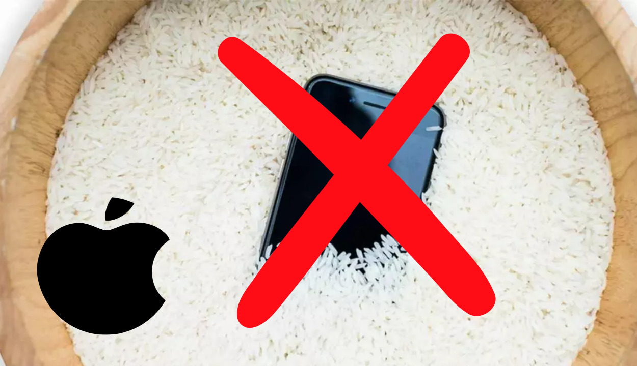 Entrar tu teléfono en arroz podría dañarlo, según Apple