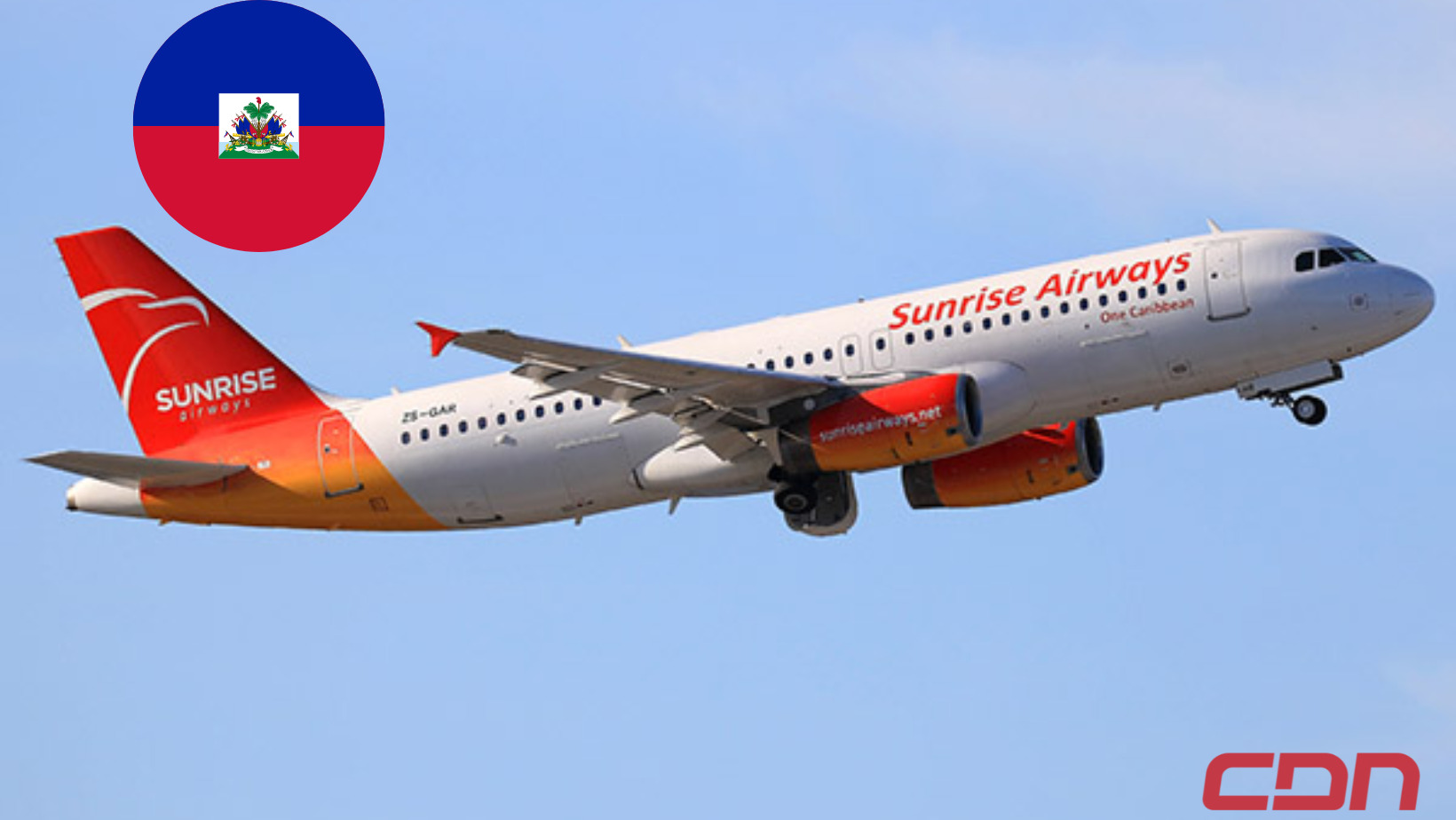 Avión de la aerolínea haitiana Sunrise Airways. Foto CDN Digital