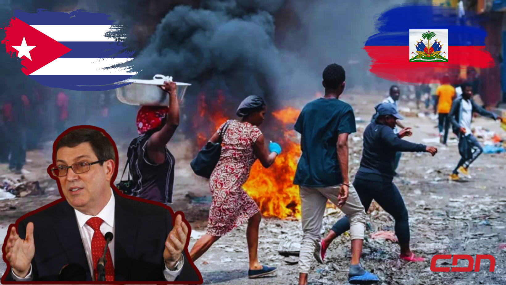 El canciller cubano, Bruno Rodríguez se pronuncia ante la crisis política y la violencia que azota a Haití. Foto: CDN Digital