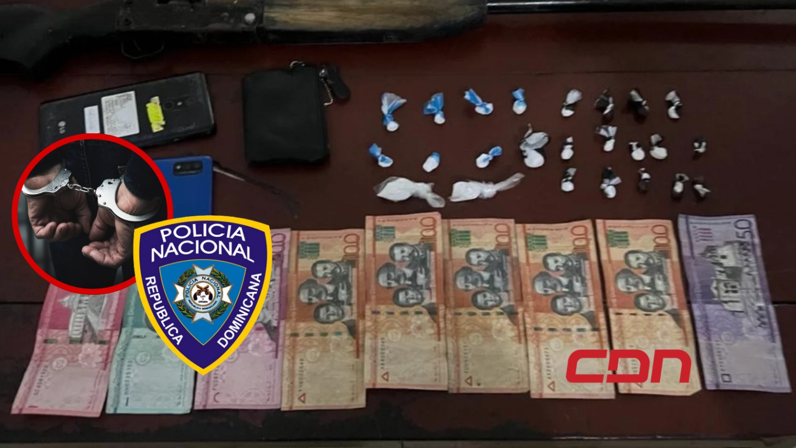 Policía ocupa armas artesanales y drogas en Rancho Arriba, Ocoa