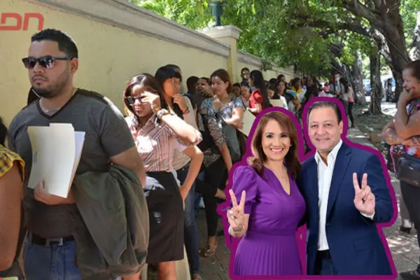 Abel Martinez junto a su compañera de boleta, Zoraima Cuello, presentan propuesta para erradicar desempleo. Foto: CDN Digital