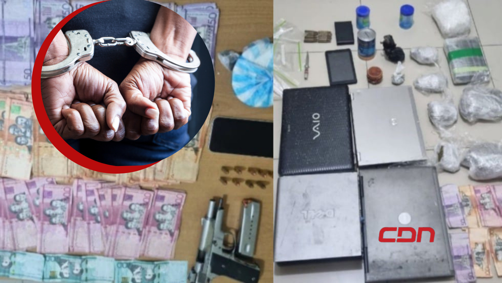 PN arresta a dos hombres por posesión de arma de fuego ilegal y drogas en Bahoruco