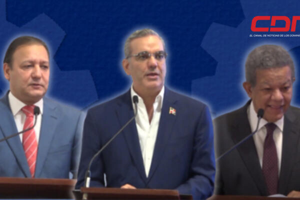 Candidatos presidenciales por el Partido de la Liberación Dominicana, PRM y Fuerza del Pueblo. Foto CDN Digital