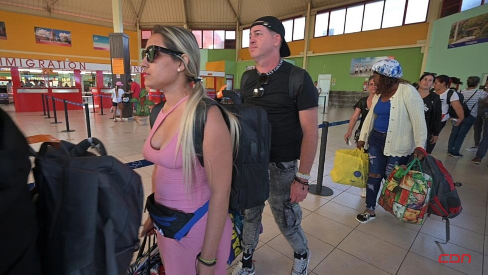 Los ciudadanos cubanos que se encontraban varados en Haití. Foto: Fuente externa