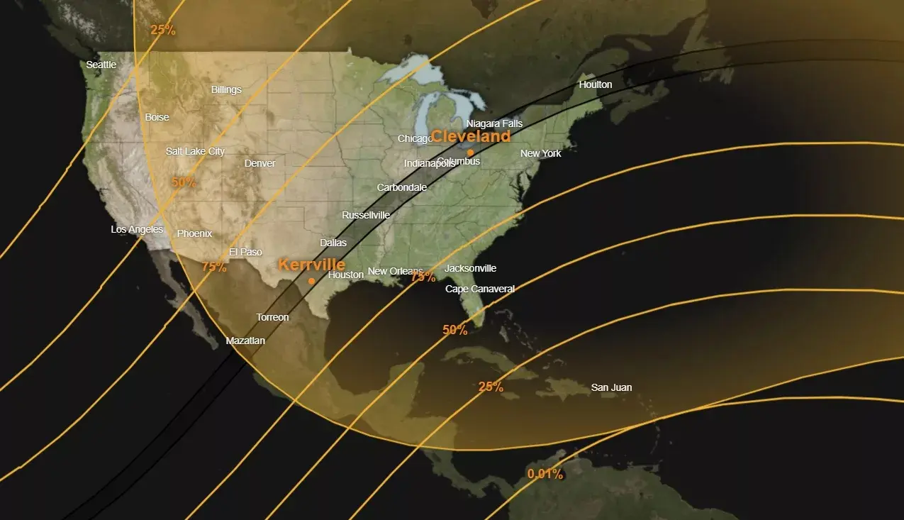 ¿A qué hora será el eclipse del 8 de abril 2024 en RD?