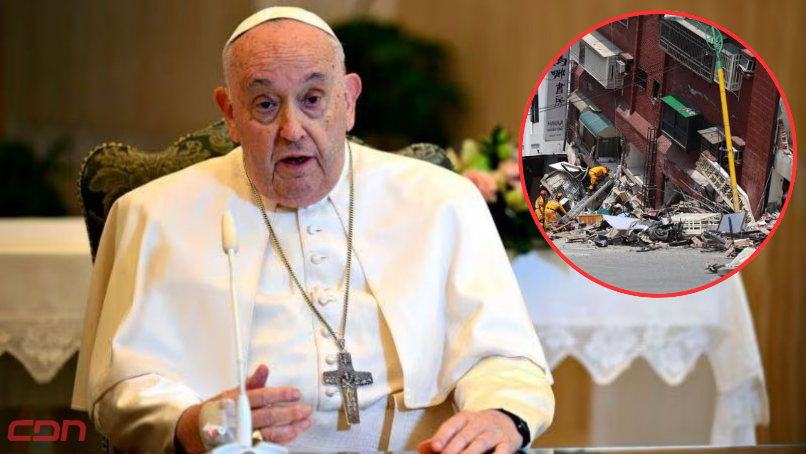 El papa Francisco expresa sus oraciones por las víctimas del terremoto de Taiwán. Foto: CDN Digital