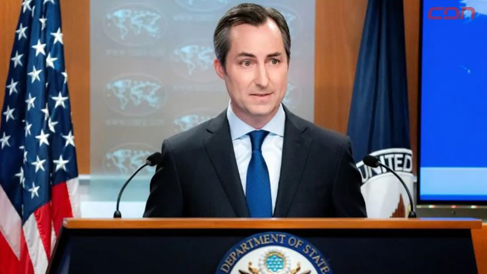 El portavoz del Departamento de Estado de los EE.UU., Matthew Miller. Foto: Fuente externa