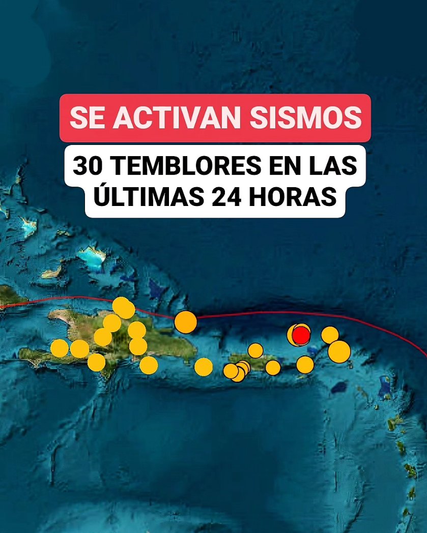 Se registran al menos 30 movimientos telúricos en RD y Puerto Rico
