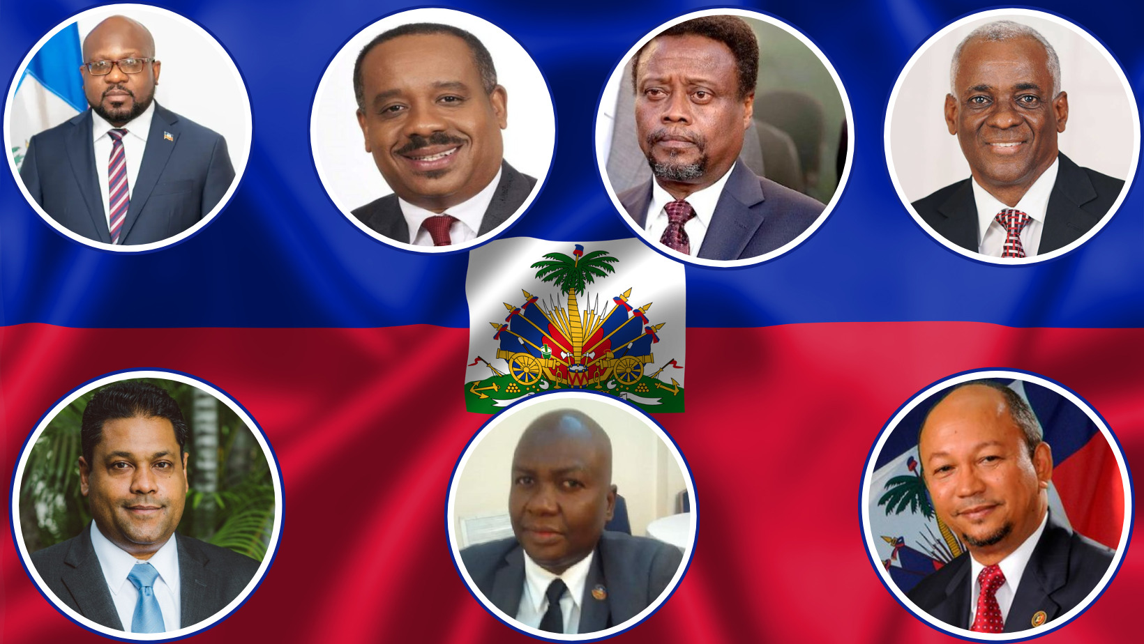 Algunos de los miembros del Consejo Presidencial de Transición de Haití. Foto: CDN Digital
