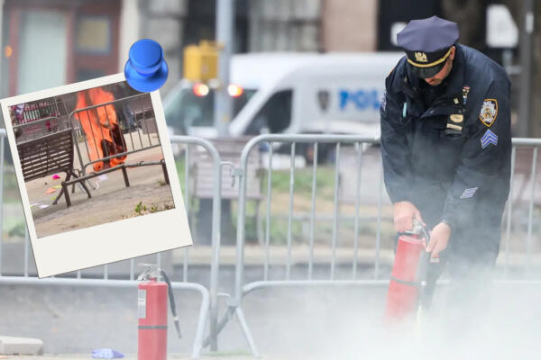 Hombre que se prendió fuego frente al tribunal. Foto: CDN digital. 