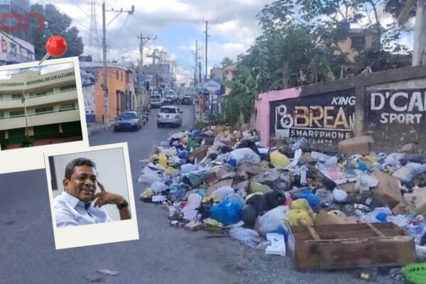 Junior Santos llega a la alcaldía de Los Alcarrizos en medio de una crisis con la recogida de basura. Residentes piden solución del problema. Foto: CDN Digital