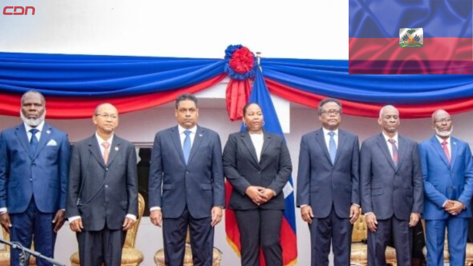 Algunos de los miembros del Consejo Presidencial de Transición de Haití. Foto: Fuente externa