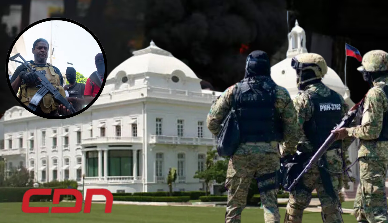 Hombres armados atacan Palacio Nacional de Haití este lunes. Foto CDN Digital