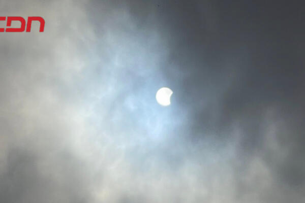 Eclipse solar desde Mao, Valverde. Foto: CDN Digital