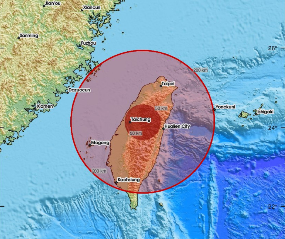 Taiwán emite alerta de tsunami tras terremoto de 7,3 grados cerca de sus costas